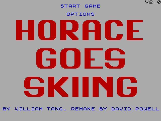 Horace Goes Skiing Remake Title Screen